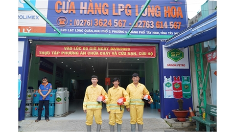 THỰC TẬP CHỮA CHÁY VÀ CỨU NẠN, CỨU HỘ TẠI CÔNG TY TNHH MTV GAS LONG HOA