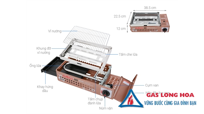 Bếp nướng gas hồng ngoại NaMilux 37