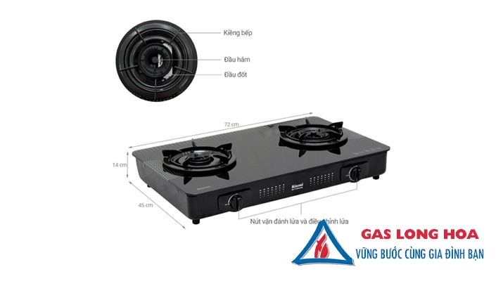 Bếp Gas Dương Rinnai Kính RV-715SLIM ( GL-D ) 49