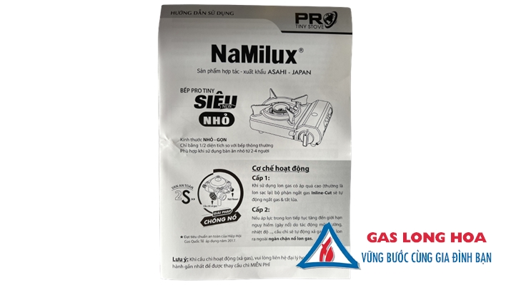 Bếp Gas Mini NaMilux Toàn Thân Inox Siêu Nhỏ 41