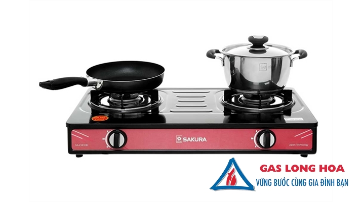 Bếp Gas Đôi SAKURA Mặt Tráng Men 9