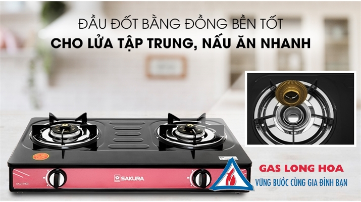 Bếp Gas Đôi SAKURA Mặt Tráng Men 31