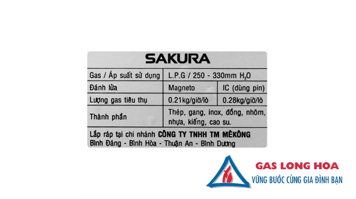 Bếp Gas Đôi SAKURA Mặt Tráng Men 35