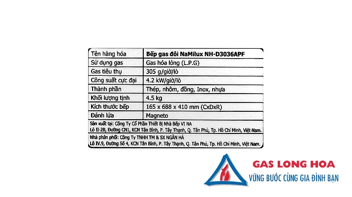 BẾP GAS ĐÔI NAMILUX NH-D3036APF 29