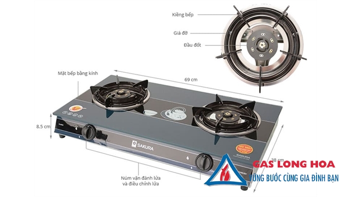 Bếp gas đôi Sakura SA-692SG 27