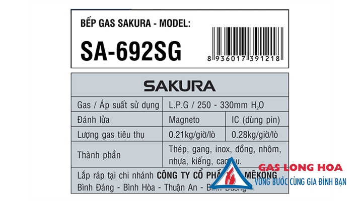 Bếp gas đôi Sakura SA-692SG 49