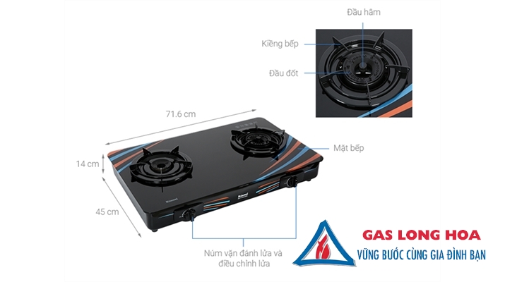 BẾP GAS ĐÔI RINNAI RV-715SLIM(GL-SC) 27