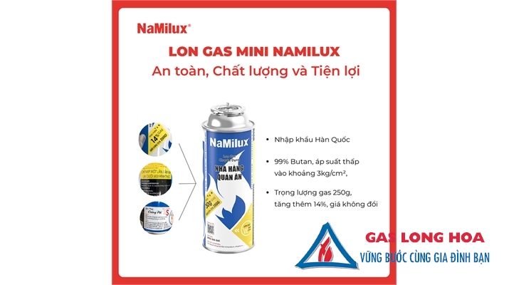 Gas lon du lịch Namilux chính hãng 17