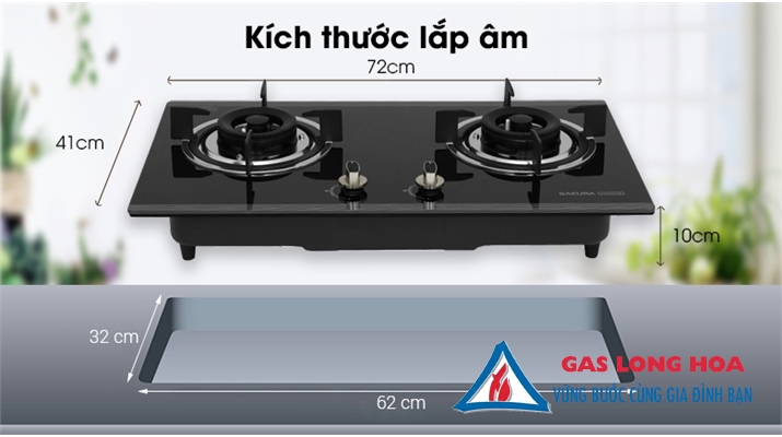 Bếp gas âm SAKURA SG-2530GB 7