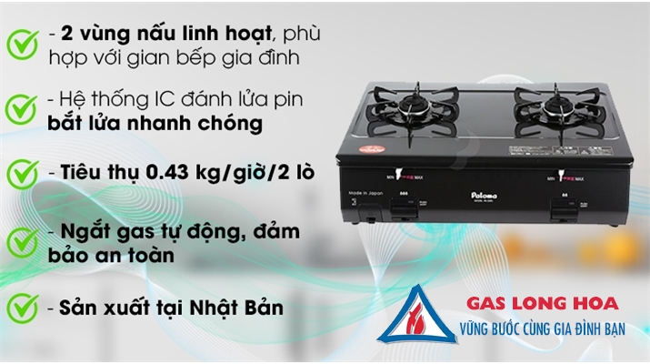 BẾP GAS ĐÔI PALOMA PA-209J 33