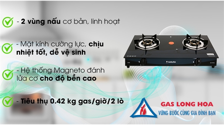 Bếp gas đôi Sakura SA-695SG 21