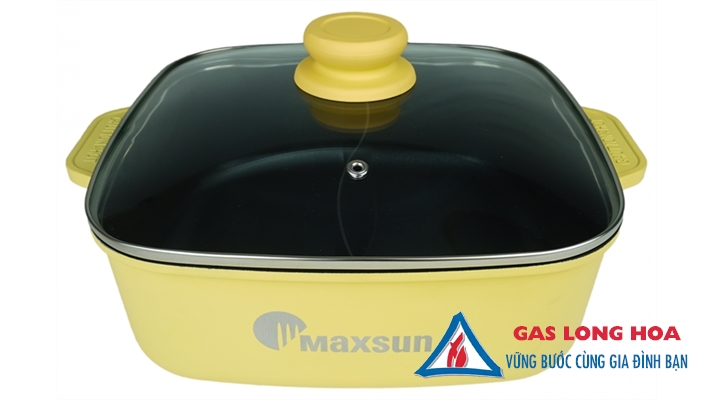 Nồi lẩu hương vị kép Maxsun G13 (màu vàng chanh) 1