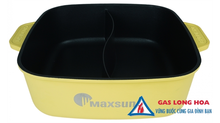 Nồi lẩu hương vị kép Maxsun G13 (màu vàng chanh) 3