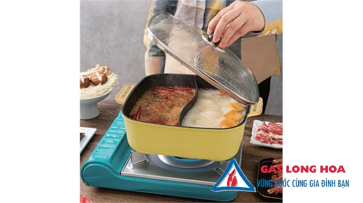 Nồi lẩu hương vị kép Maxsun G13 (màu vàng chanh) 9