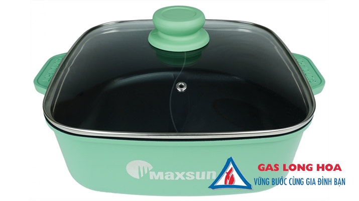 Nồi lẩu hương vị kép Maxsun G13 (màu xanh bạc hà) 1