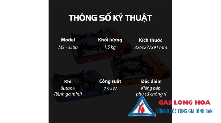 Bếp gas mini Maxsun MS-3500 13