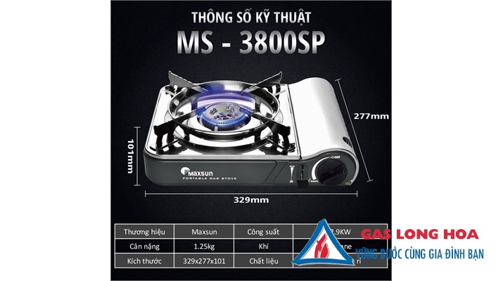 Bếp gas mini Maxsun MS-3800SP (Hộp nhựa) 7